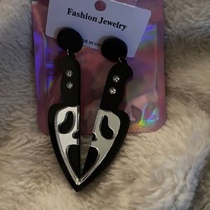 Ghost face earrings NEW